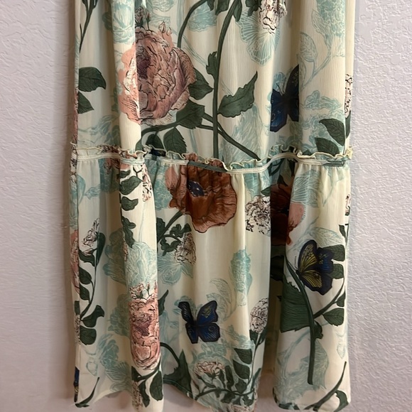 Anthropologie Maeve floral dress women's size 2 ruffle spring wedding butterfly - Picture 4 of 7